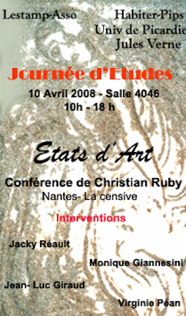 Jolle Deniot Jacky Rault Etats d'arts Affiche de Jolle Deniot copyright Lestamp--Edition 2008
