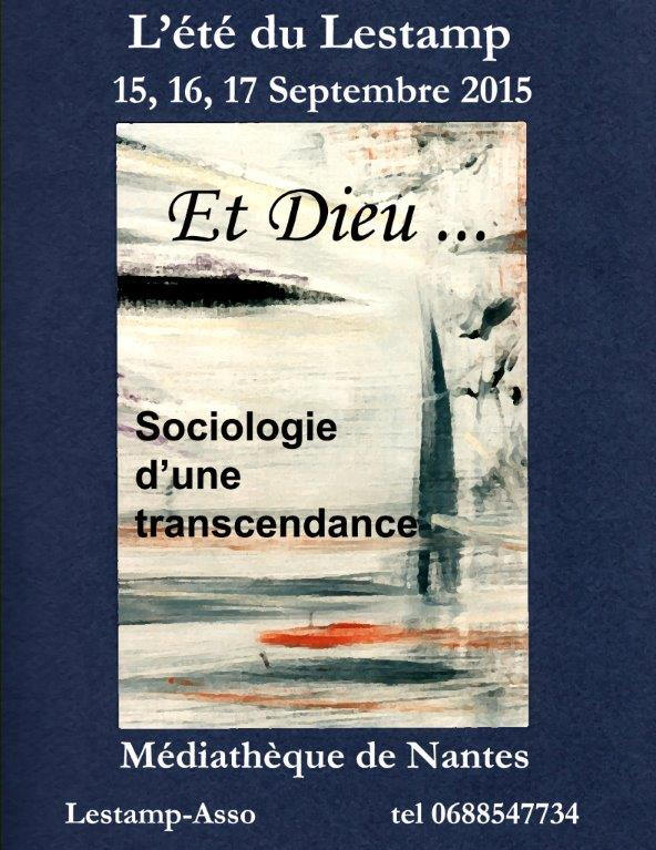 Et Dieu sociologie d'une transcendance Et Lestamp sept 2015